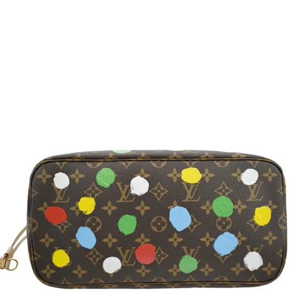 LOUIS VUITTON x YK Neverfull MM Monogram Canvas Shoulder Bag Brown - Picture 11 of 14